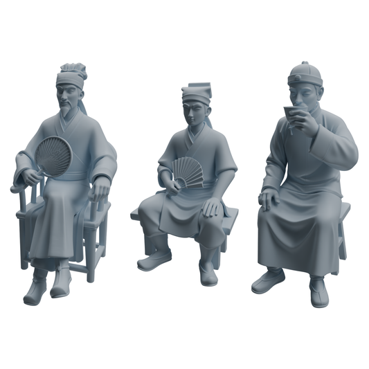 MRY-SFW LYTR979 Ancient Literati Gentleman Character Modern Model 3 pcs