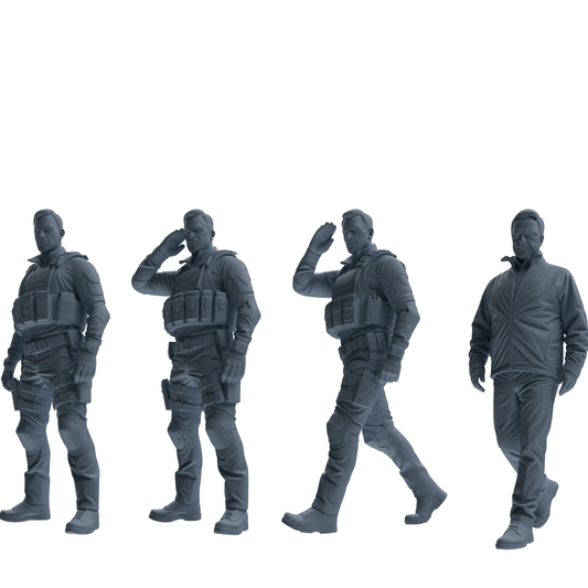 MRY-SFW SSTR118 Miniatures Soldier Model Kit Boston Attack M – LCD 3D printed resin model kit, image 1