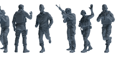 MRY-SFW SSTR027 Miniatures Soldier Model Kit 1993 Mogadishu Black Hawk Helicopter Soldier Assault Six-Person Group