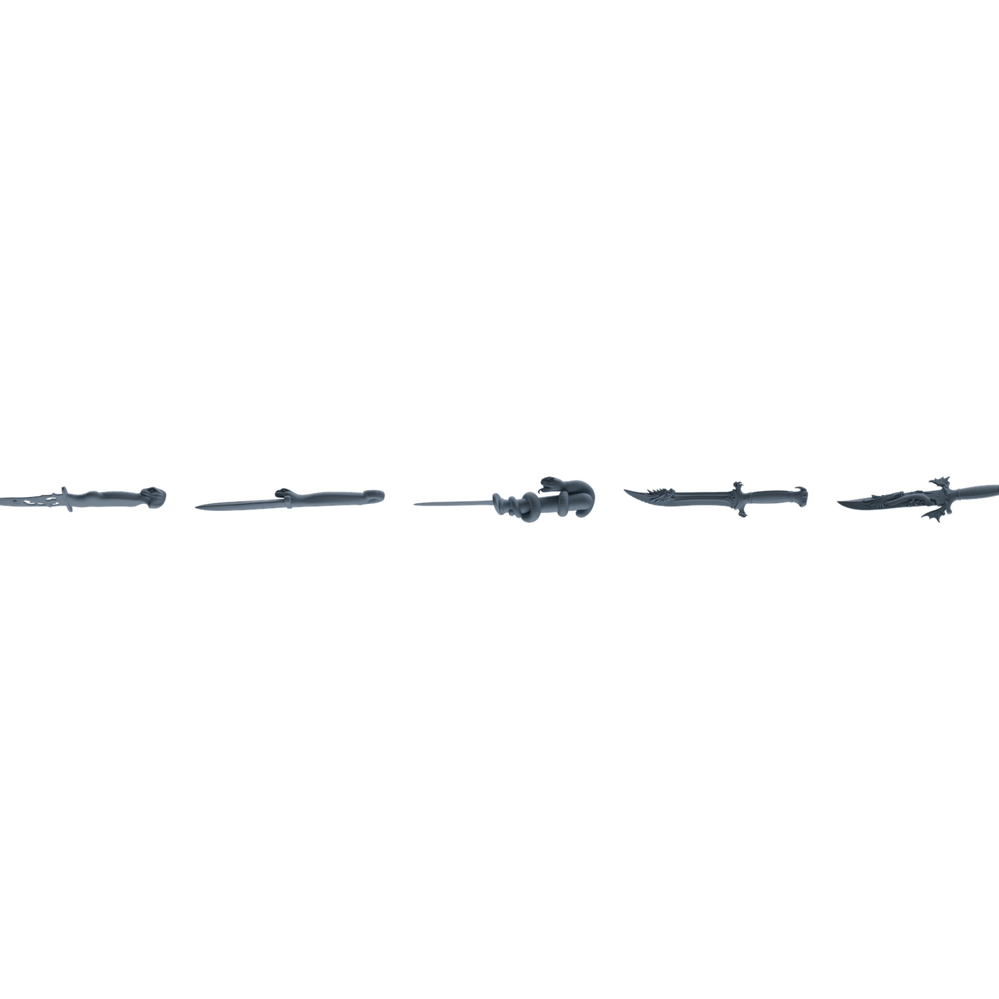 MRY-SFW LYGS399 Creative Shaped Dagger Weapon Modern Model 5 pcs