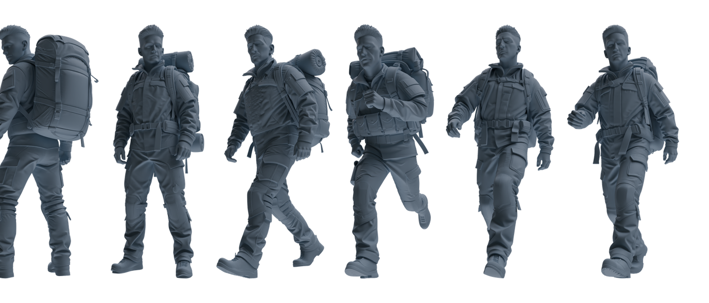 MRY-SFW LYGR693 Modern U.S. Military Six-Person Hiking Group