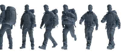 MRY-SFW LYGR693 Modern U.S. Military Six-Person Hiking Group