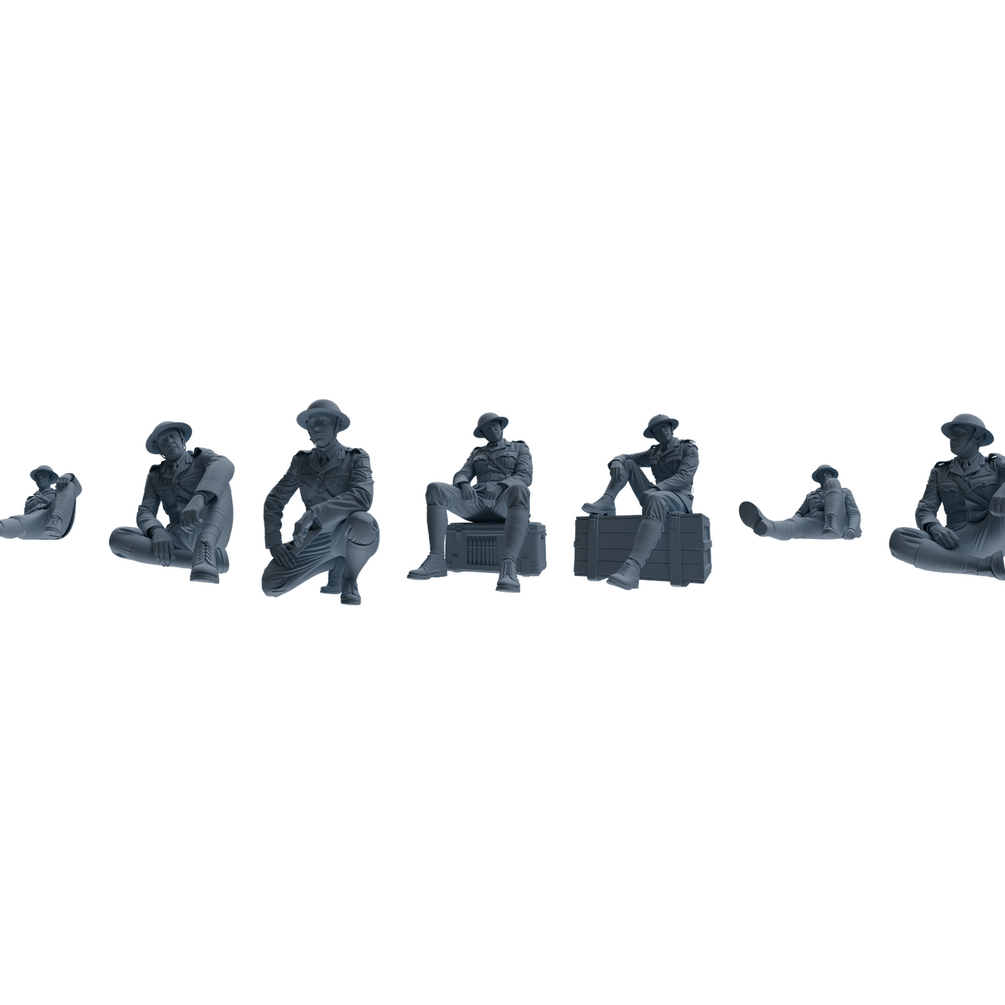 MRY-SFW LYGR601 Historical WWII British Army Seven-Person Rest Group