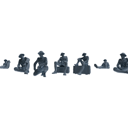 MRY-SFW LYGR601 Historical WWII British Army Seven-Person Rest Group