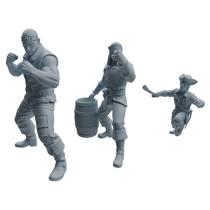 MRY-SFW LYTR1099 Action Pose Pirate Character Modern Model 3 pcs