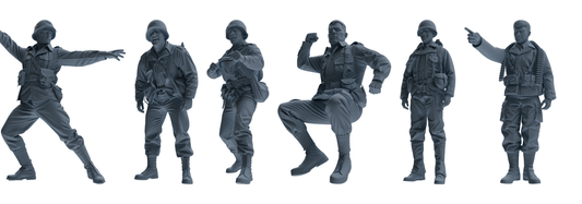 MRY-SFW SSTR066 Miniatures Soldier Model Kit Saving Ryan in  – LCD 3D printed resin model kit, image 1