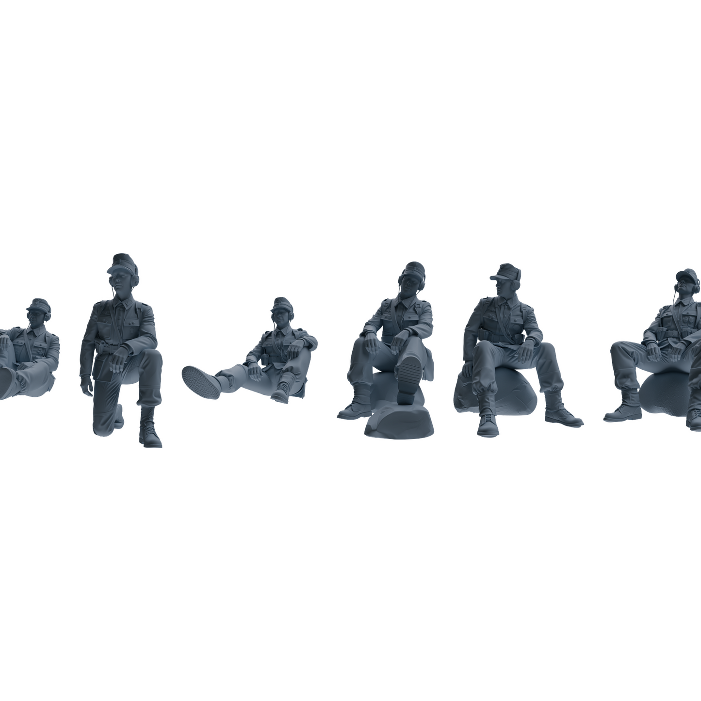 MRY-SFW LYGR649 WWII Mine Soldier Six-Person Rest Group