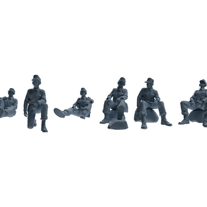 MRY-SFW LYGR649 WWII Mine Soldier Six-Person Rest Group