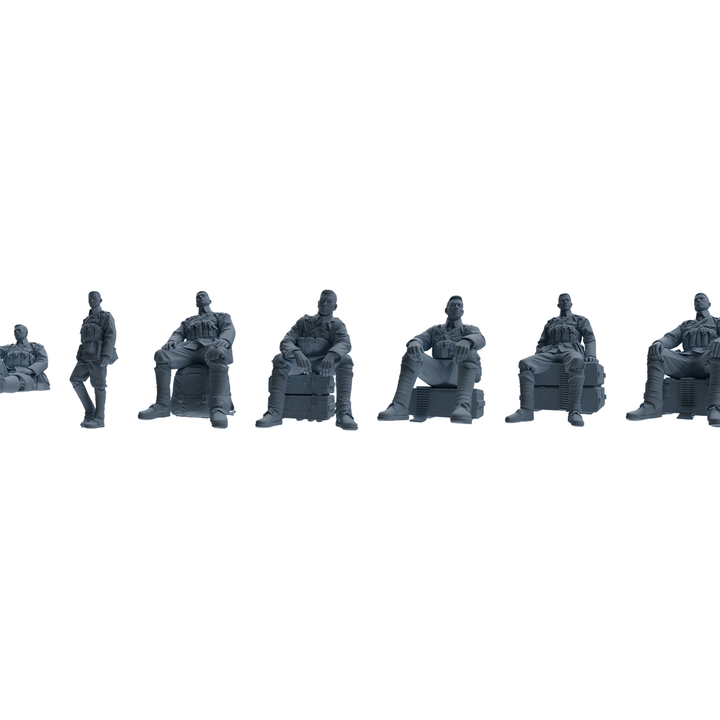 MRY-SFW LYGR608 Historical People's Liberation Army Seven-Person Rest Group