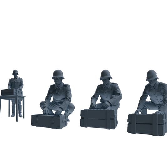 MRY-SFW SSTR219 WWII German Army Logistics Soldier Combat Re – LCD 3D printed resin model kit, image 1