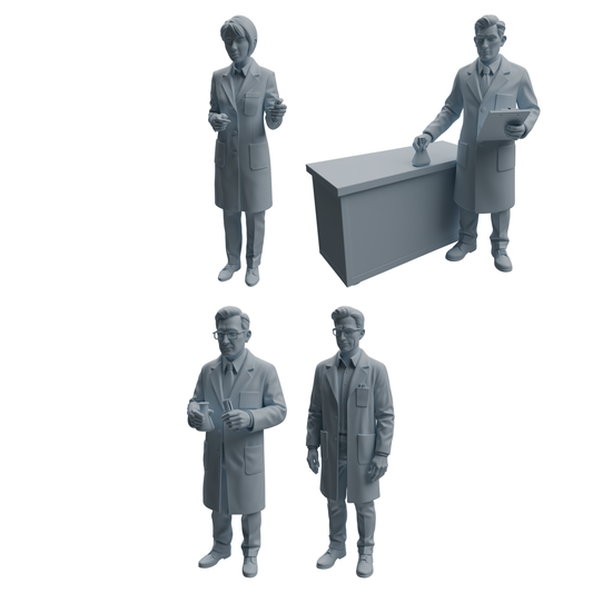 MRY-SFW LYTR964 Lab Instructor Teacher Character Modern Model 4 pcs