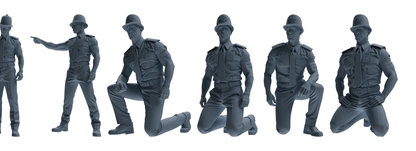 MRY-SFW LYGR798 Modern British Police Six-Person Scolding Group