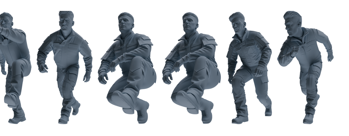MRY-SFW LYGR688 Modern U.S. Military Six-Person Crawling Group