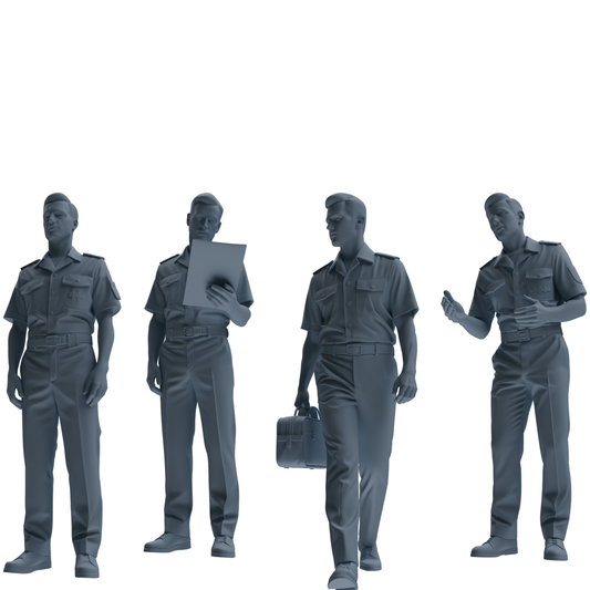 MRY-SFW SSTR235 Modern German Army Medic Four-Person Group – LCD 3D printed resin model kit, image 1