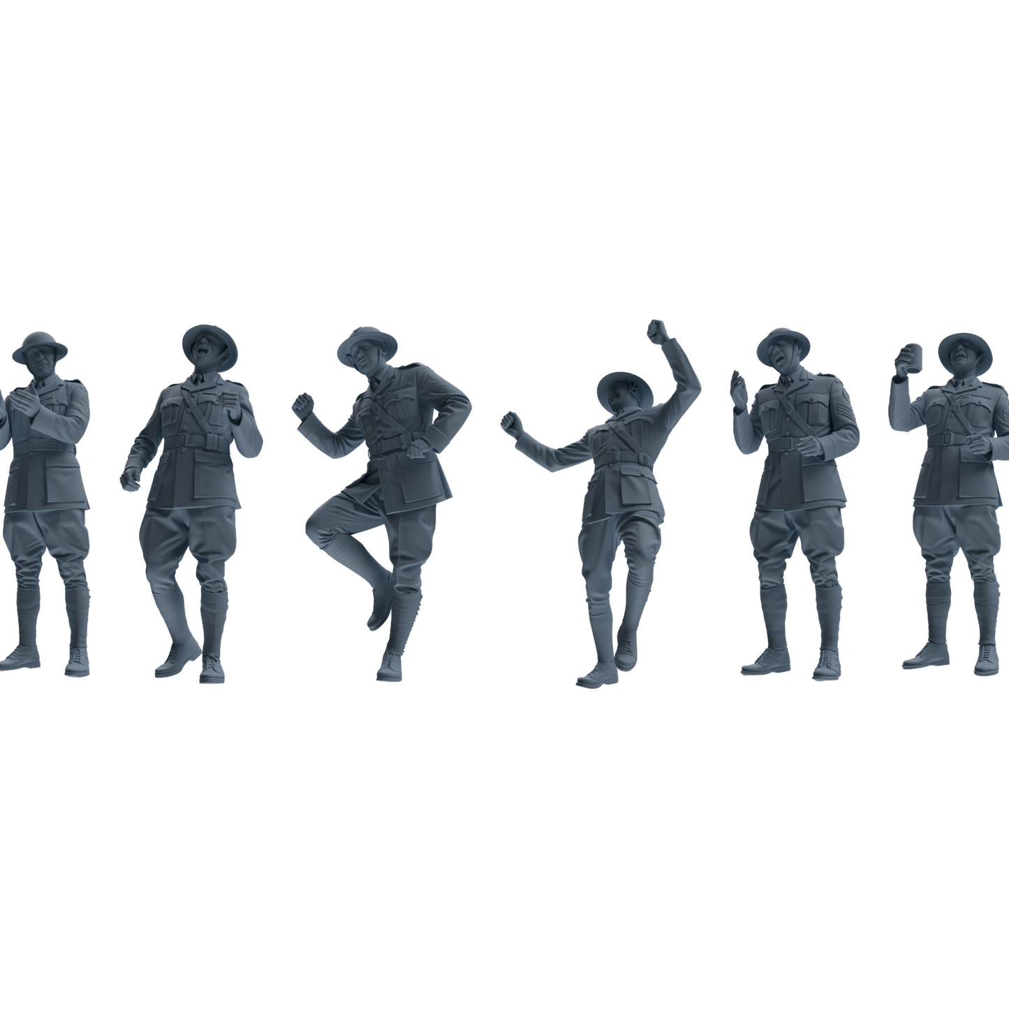 MRY-SFW LYGR603 Historical WWII British Army Six-Person Dancing Group