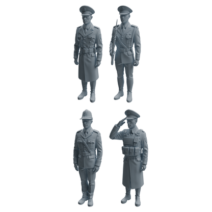 MRY-SFW LYTR946 Uniformed Soldier Man Character Modern Model 4 pcs