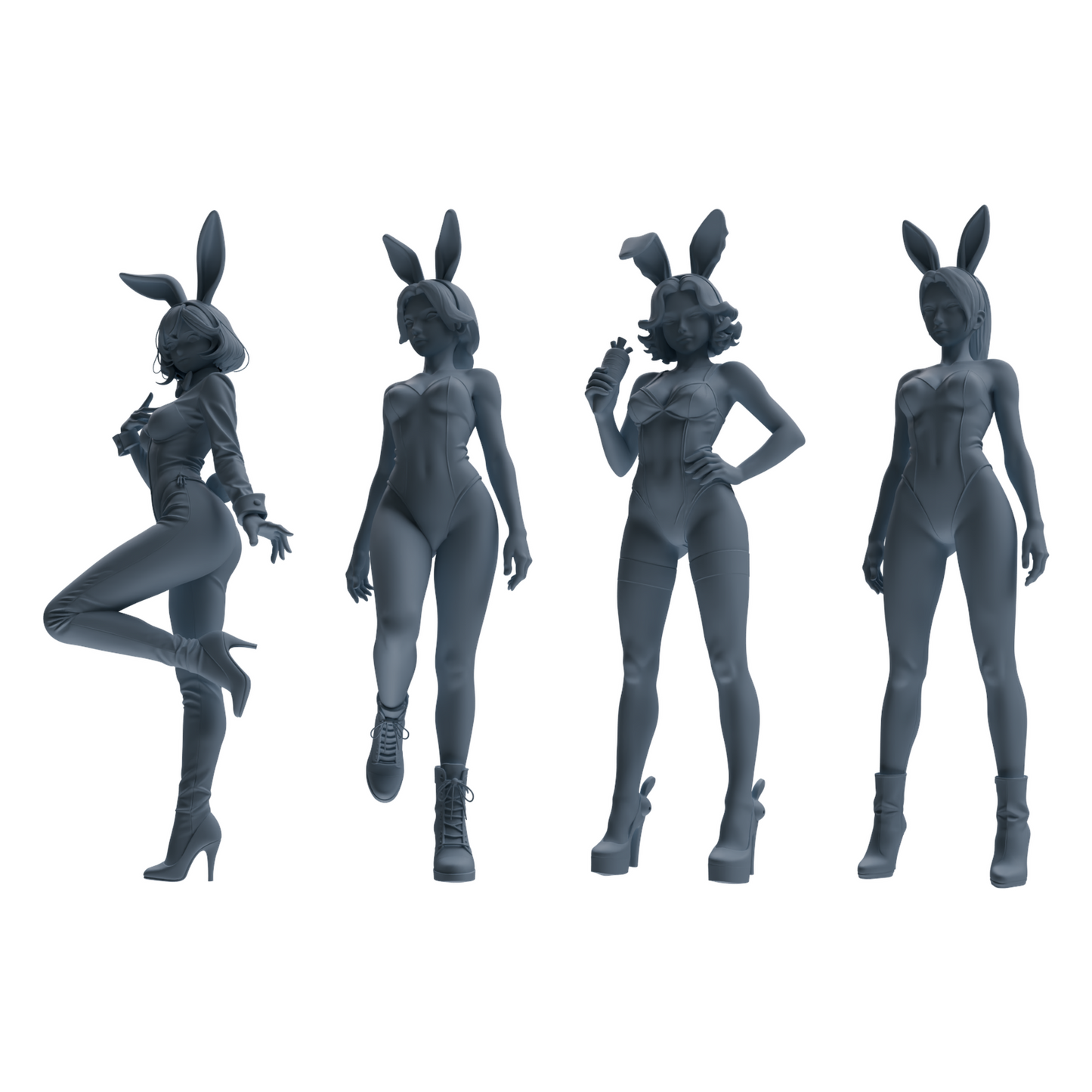 MRY-SFW LYTR887 Bunny Girl Figure Modern Model 4 pcs