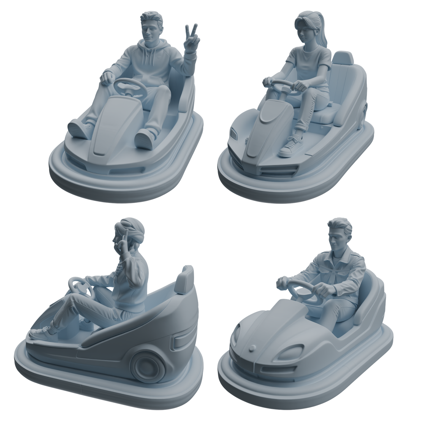 MRY-SFW LYTR1046 Amusement Park Bumper Car Adult Character Modern Model 4 pcs