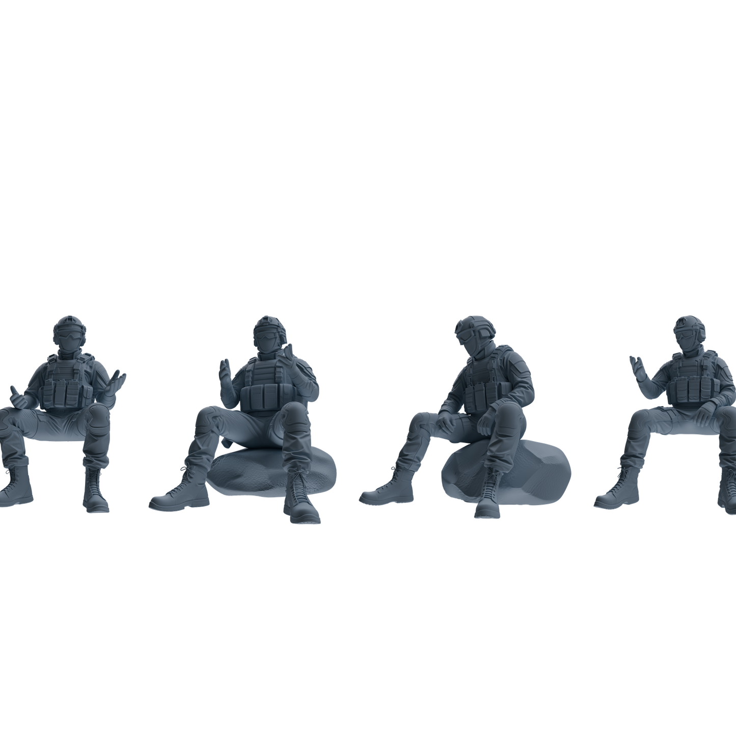 MRY-SFW SSTR348 Modern American Mercenary Conversation 2 Four-Person Group