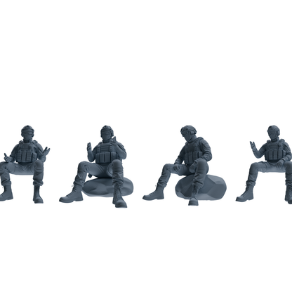 MRY-SFW SSTR348 Modern American Mercenary Conversation 2 Four-Person Group