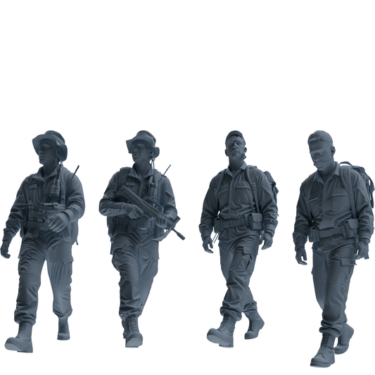 MRY-SFW SSTR144 Miniatures Soldier Model Kit War of Hyenas M – LCD 3D printed resin model kit, image 1