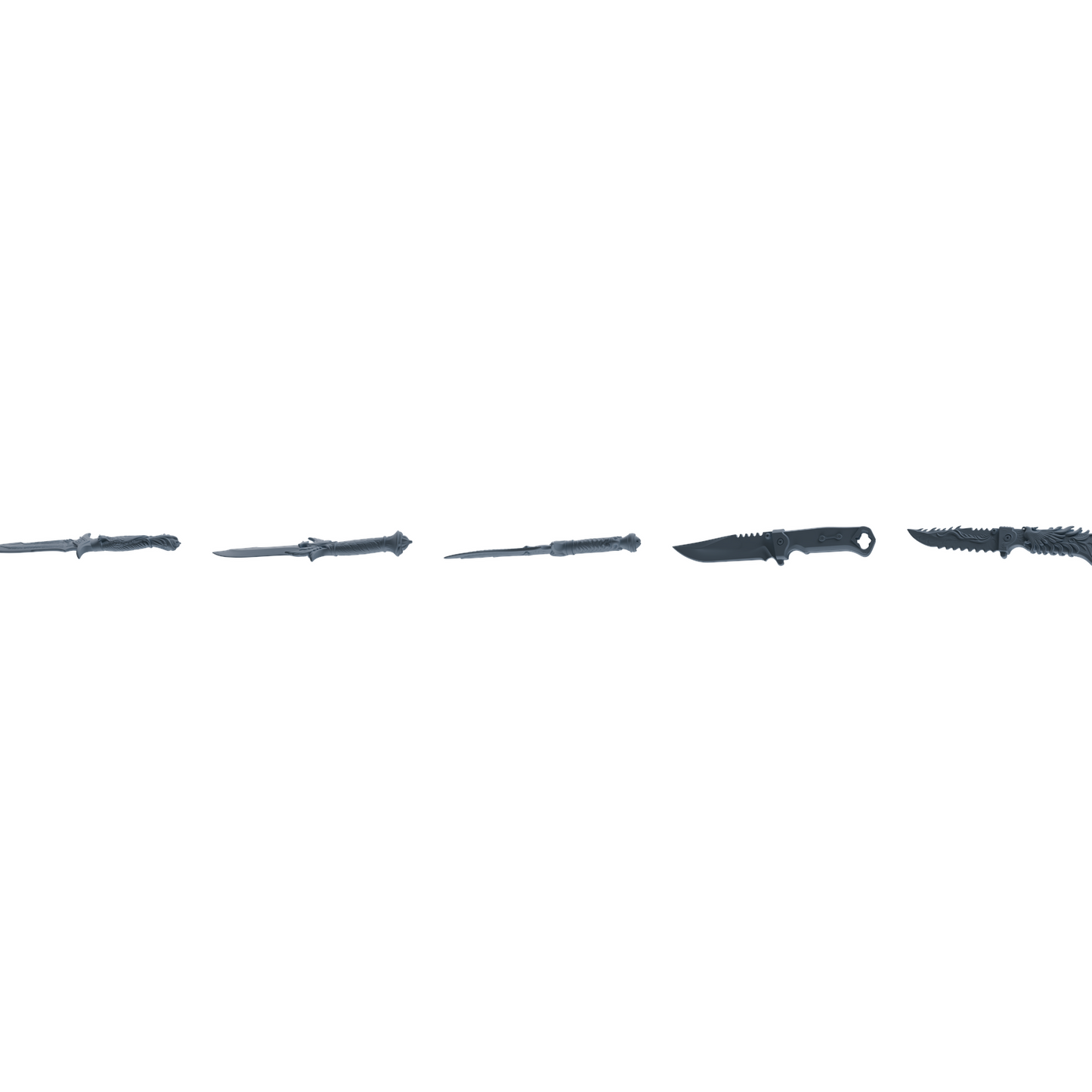 MRY-SFW LYGS386 Multi-Style Knife Weapon Modern Model 5 pcs