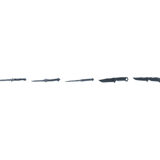 MRY-SFW LYGS386 Multi-Style Knife Weapon Modern Model 5 pcs