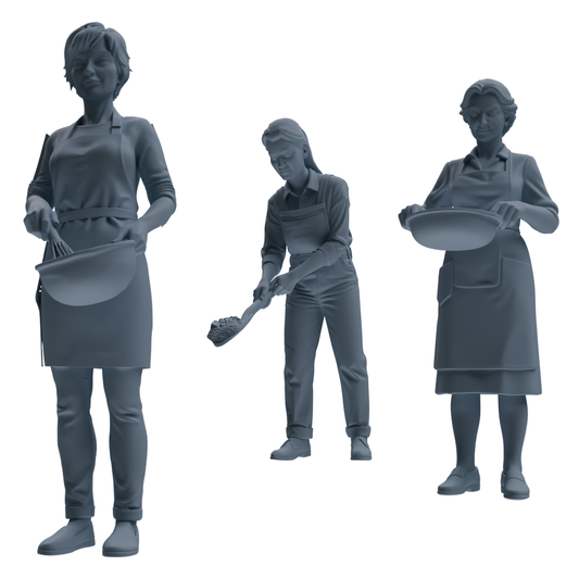 MRY-SFW LYTR923 Cooking Woman Multi-pose Modern Model 3 pcs