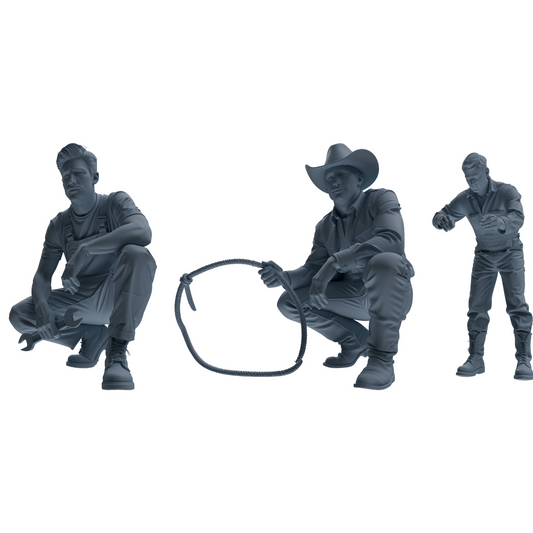 MRY-SFW LYTR898 Workwear Cowboy Man Modern Model 3 pcs