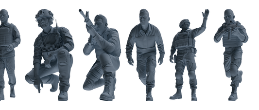 MRY-SFW SSTR037 Miniatures Soldier Model Kit 1993 Mogadishu  – LCD 3D printed resin model kit, image 1