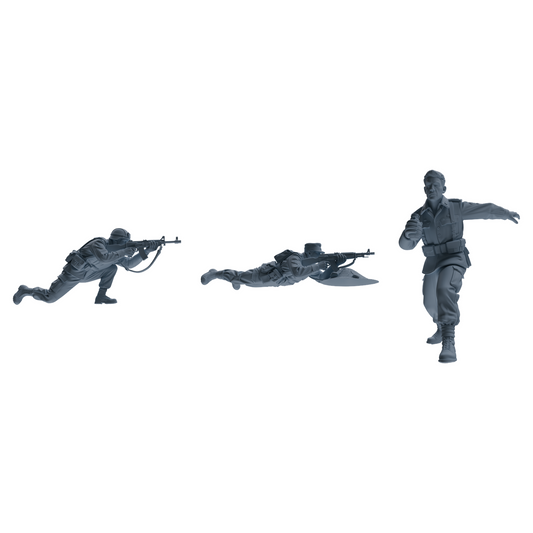 MRY-SFW SSTR202 Miniatures Soldier Model Kit Assault Combat  – LCD 3D printed resin model kit, image 1