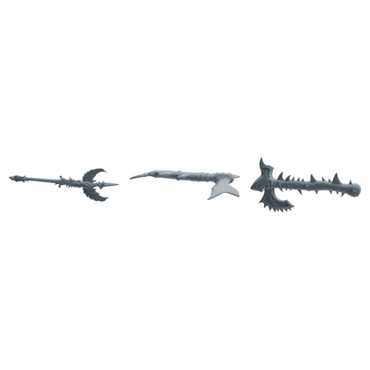 MRY-SFW LYGS435 Feather Blade Spear and Shark Tooth Battle Axe Weapon Modern Model 3 pcs