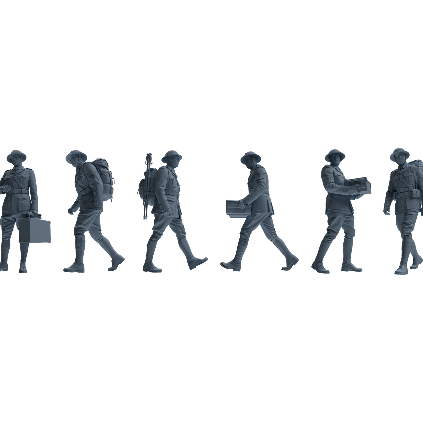 MRY-SFW LYGR598 Historical WWII British Army Six-Person Carrying Group