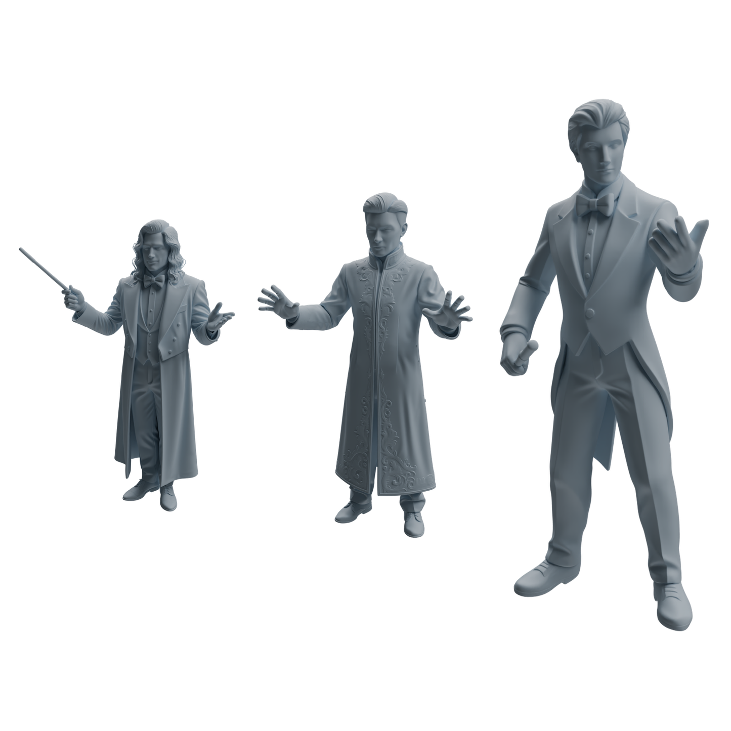 MRY-SFW LYTR1050 Magician Performance Pose Character Modern Model 3 pcs