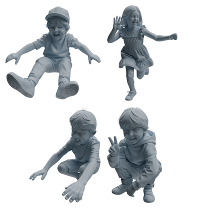 MRY-SFW LYTR1036 Lively Interactive Kids Character Modern Model 4 pcs