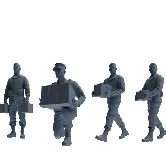 MRY-SFW SSTR244 Modern U.S. Army Logistics Soldier Logistics – LCD 3D printed resin model kit, image 1