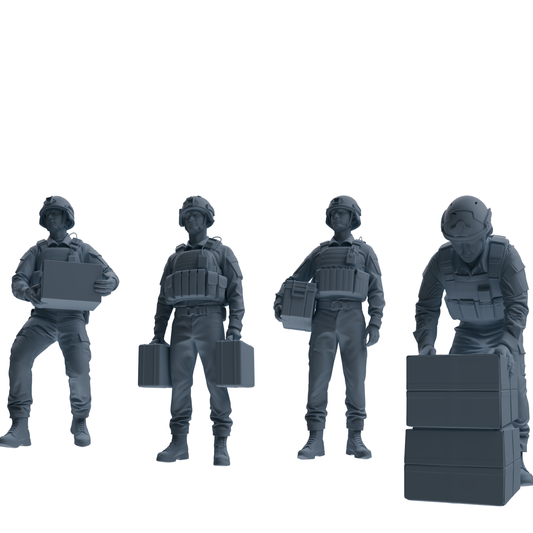 MRY-SFW SSTR236 Modern French Army Logistics Soldier Logisti – LCD 3D printed resin model kit, image 1