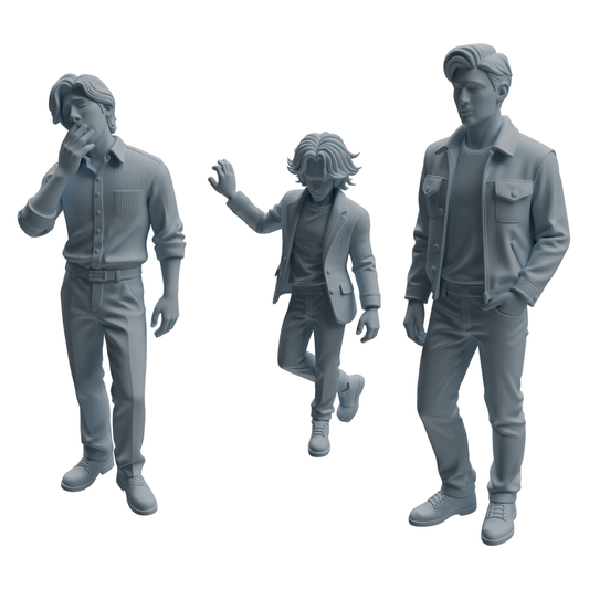 MRY-SFW LYTR941 Party Man Character Modern Model 3 pcs