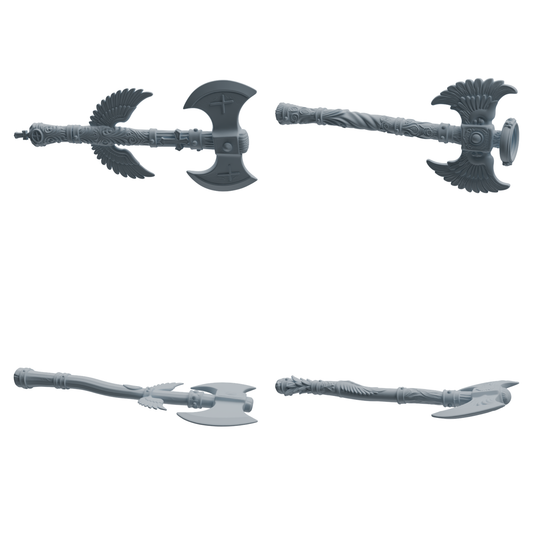 MRY-SFW LYGS423 Winged Decorative Axe Weapon Modern Model 4 pcs