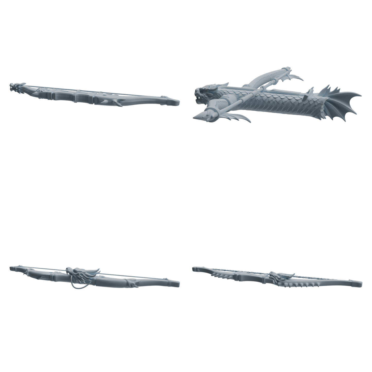 MRY-SFW LYGS457 Multi-style Dragon Pattern Crossbow Modern Model 4 pcs