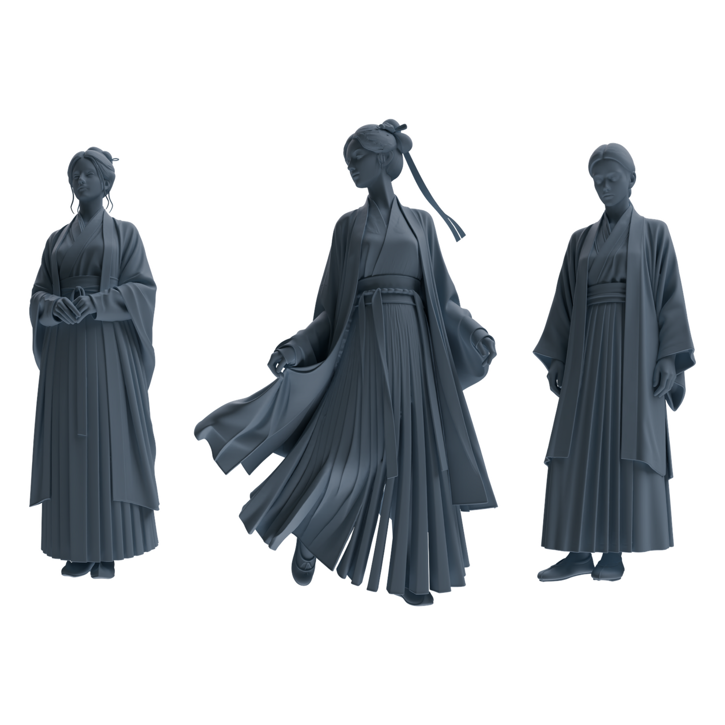 MRY-SFW LYTR890 Ancient Hanfu Woman Figure Modern Model 3 pcs