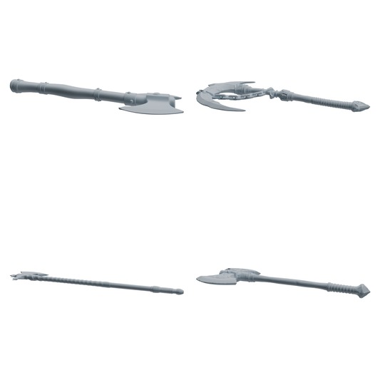 MRY-SFW LYGS417 Axe and Scythe Weapon Modern Model 4 pcs