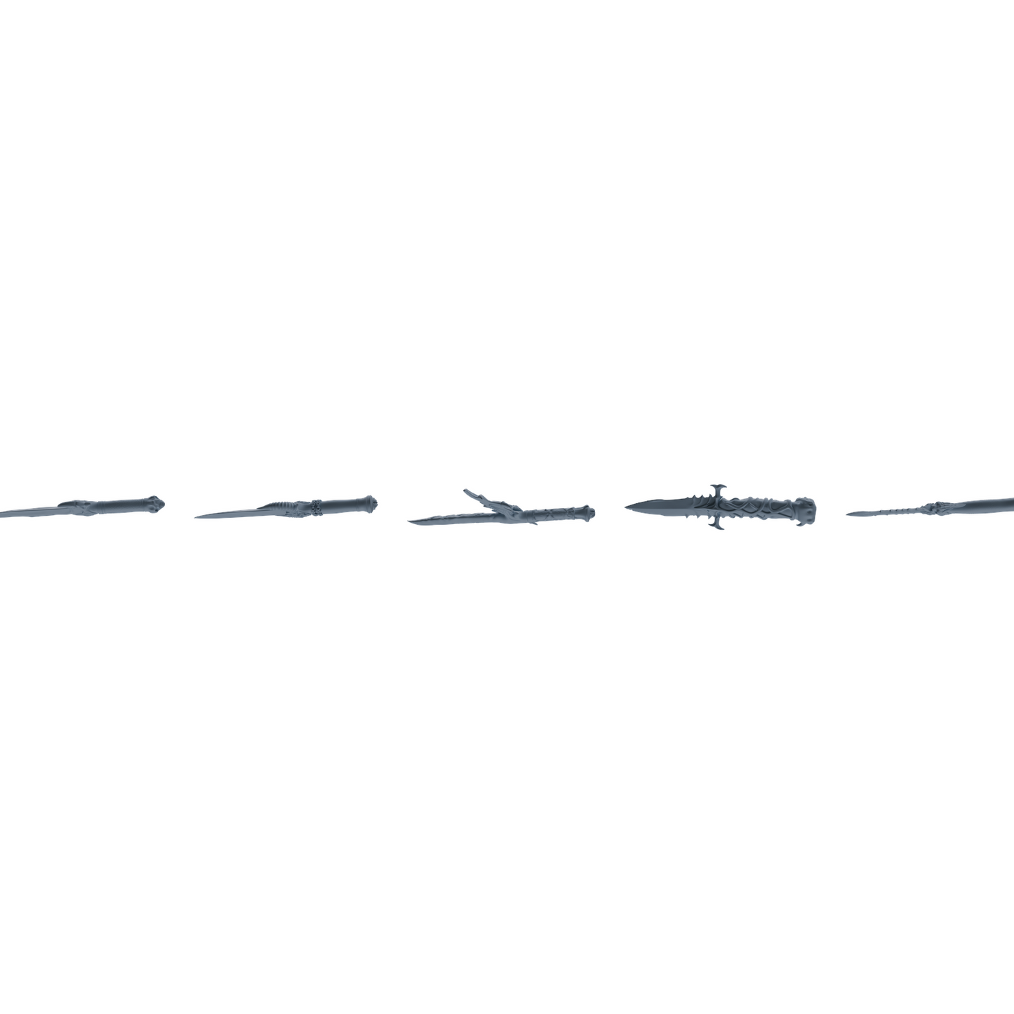 MRY-SFW LYGS406 Dark Style Short Sword Weapon Modern Model 5 pcs