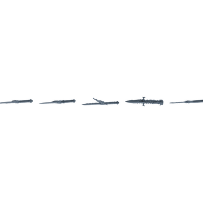MRY-SFW LYGS406 Dark Style Short Sword Weapon Modern Model 5 pcs