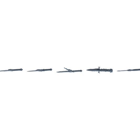 MRY-SFW LYGS406 Dark Style Short Sword Weapon Modern Model 5 pcs