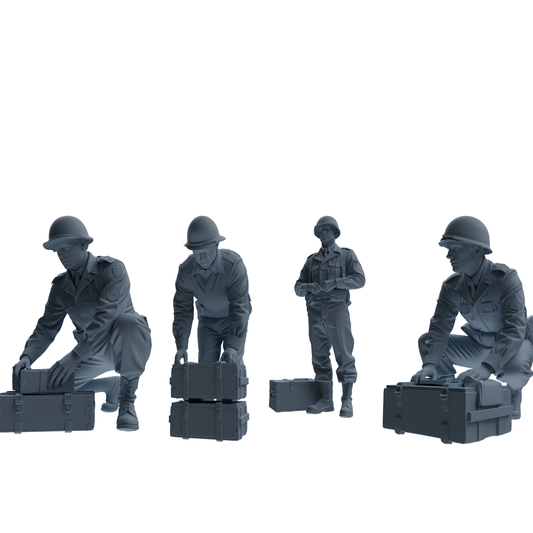 MRY-SFW SSTR228 WWII U.S. Army Logistics Soldier Combat Read – LCD 3D printed resin model kit, image 1