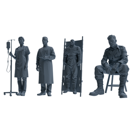 MRY-SFW SSTR206 Miniatures Soldier Model Kit Field Medical S – LCD 3D printed resin model kit, image 1
