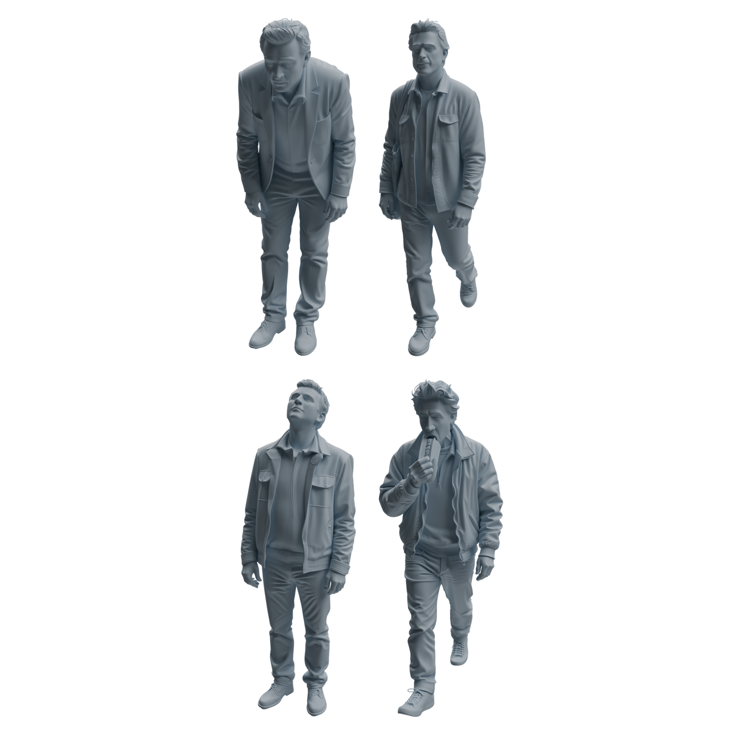 MRY-SFW LYTR988 Modern Casual Male Character Modern Model 4 pcs