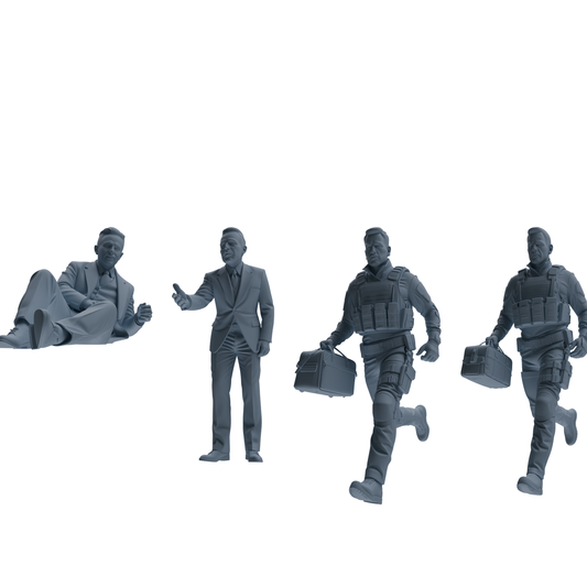 MRY-SFW SSTR120 Miniatures Soldier Model Kit Boston Attack M – LCD 3D printed resin model kit, image 1