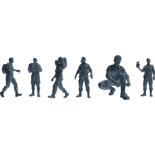 MRY-SFW SSTR175 Miniatures Soldier Model Kit Combat Soldier  – LCD 3D printed resin model kit, image 1